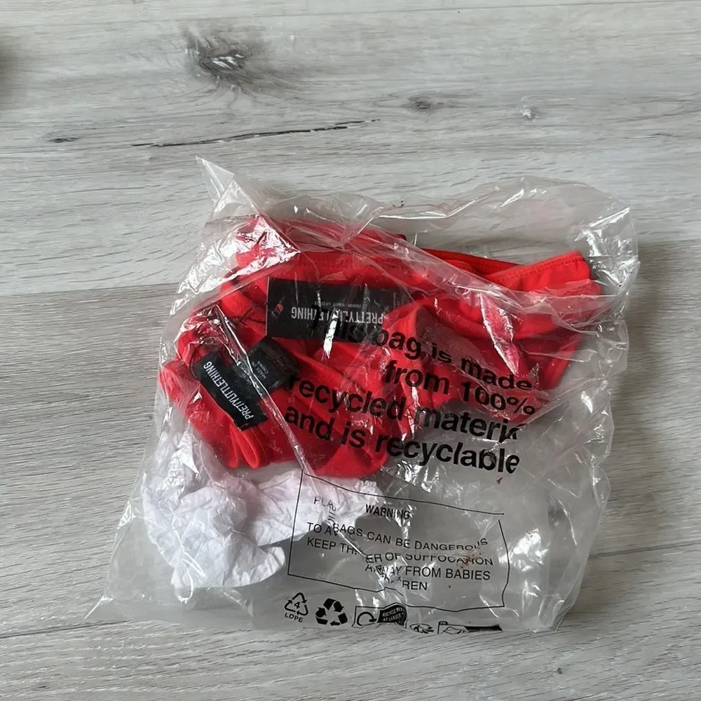 PrettyLittleThings‎ Red Mix & Match Cheeky Bum Bikini Bottoms Sz8 NWT IN PKG